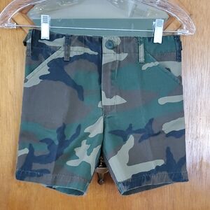 SOLD Boys Army Green Print Shorts